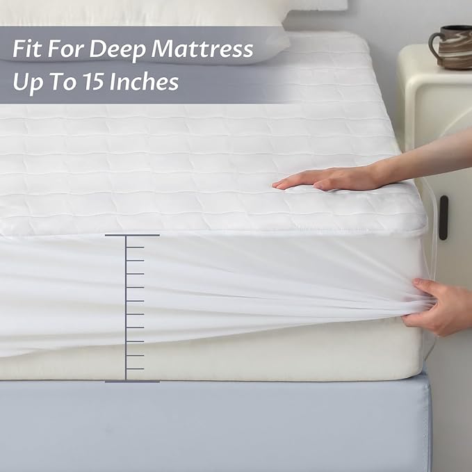 King Size Multi Zone Electric Heated Mattress Pad - Bed Warmer with Memory & Preheat Functions, 10 Heat Settings Dual Control for 1-12 Hours Auto Off, Lighted Button