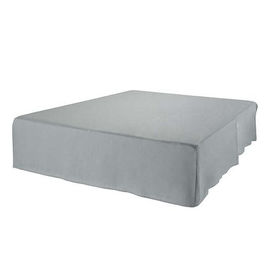 Amazon Basics Lightweight Pleated Bed Skirt, Machine Washable, Wrinkle and Fade Resistant, Full, Dark Grey