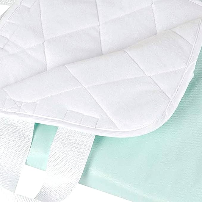 DMI Waterproof Sheet to be Used as a Bed Pad, Mattress Protector, FSA and HSA Eligible, Furniture Cover or Seat Protector with Quilted Slide Sheet and 4 Layers of Protection, With Straps, 28 x 36