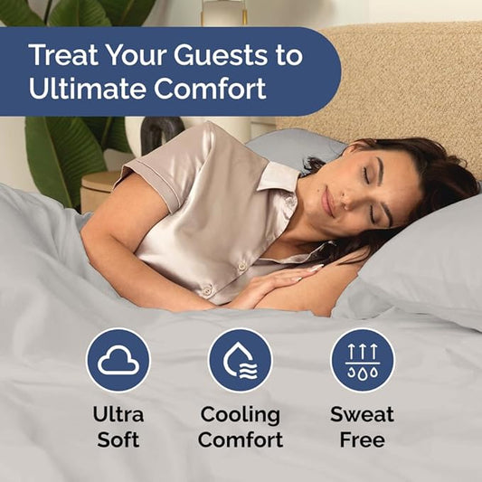 Bulk Case Pack of 12 Sheet Sets - (12) Complete King Size Sheet Sets with Deep Pockets - Wholesale Bulk Bedding for Hotels, Spas & Airbnbs - Breathable, Cooling & Wrinkle Free - (King, French Grey)