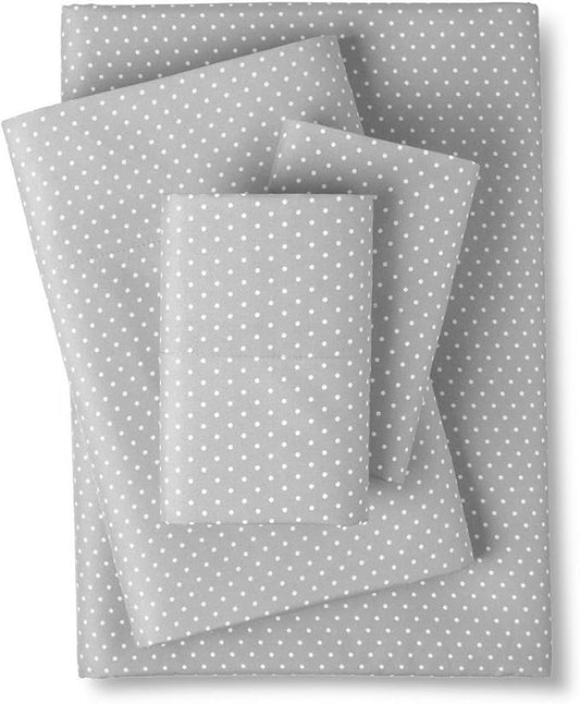 1500 Supreme Collection California King Sheet Sets Polka Dot - Luxury Hotel Bed Sheets and Pillowcase Set for Cal King Mattress - Extra Soft, Elastic Corner Straps, Deep Pocket Sheets, Polka Dot