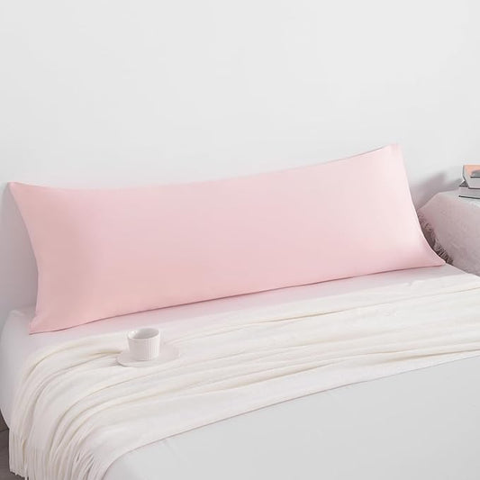 NTBAY Body Pillowcase - Brushed Microfiber 20x54 Pillowcase - Soft, Wrinkle-Free, Fade-Resistant, Stain-Resistant, Blush Pink Body Pillow Cover with Envelope Closure - 20x54 Inches, Blush Pink