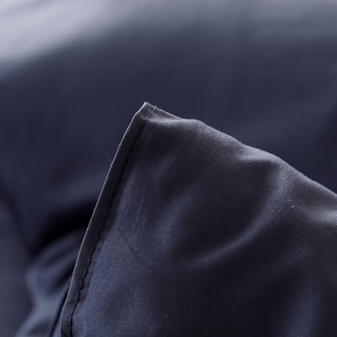 ROSGONIA Oversized King Comforter 120x98, 3pcs Oversized Comforter (1 Navy Blue Comforter & 2 Pillowcases) Lightweight Warm Bedding Set Blanket Quilts