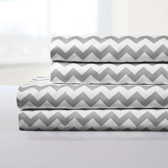 1500 Supreme Collection California King Sheet Sets Berry Purple - Luxury Hotel Bed Sheets and Pillowcase Set for Cal King Mattress - Extra Soft, Elastic Corner Straps, Deep Pocket Sheets, Chevron