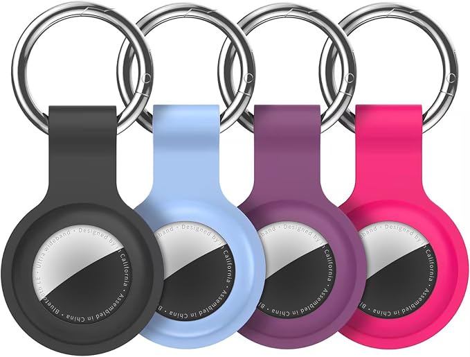 Compatible for AirTag Holder Keychain for Apple Air Tag 1st&2nd Generation | Airtag Key Chain Ring Case Cover for Air Tag Holder GPS Tracker Item Air Tags Finders Air Tagholder for Kids,Bags,Luggages