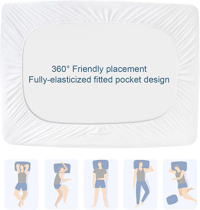 SPRINGSPIRIT Waterproof 2 Pack Cot Mattress Pad/Topper 30'' x 75'', Breathable Cot/Rollaway Bed Mattress Protector for Camping, Daybed, Guest Bed