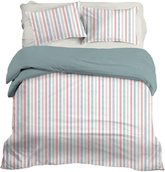 RUVANTI 100% Cotton Sheets โ Split King Size Percale Bedding, Cooling & Breathable Floral Design, Durable with a Crisp, Soft & Comfortable Feel, 16" Deep Pocket, 5-Piece Set, Times