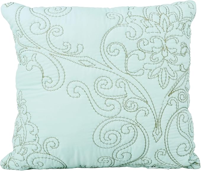 Home Soft Things Damask 4 Piece Bedspread Set, Scalloped Edge Reversible Quilt Coverlet Comforter Prewashed Bedding Set, Matelasse Embossed Floral Solid Pattern,Blue Oversize King(120" x 120")