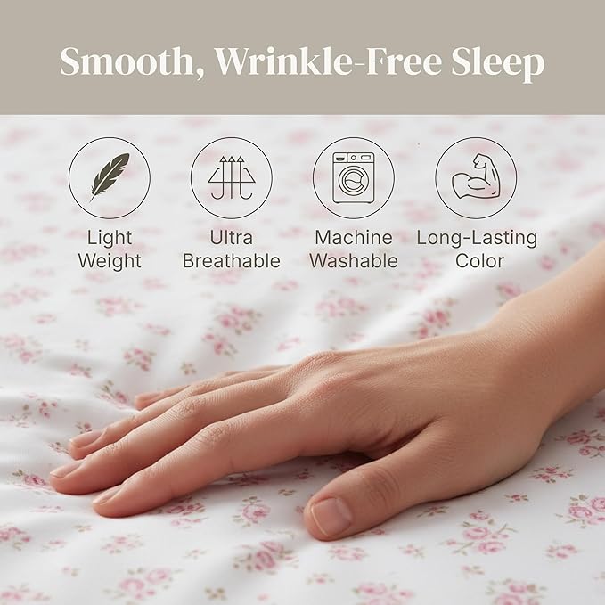 Modern Threads Silky Soft Microfiber and Wrinkle Free Sheets - Luxurious Microfiber Bed Sheets Includes Flat Sheet, Fitted Sheet with Deep Pockets, & Pillowcases Ivory, California King