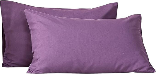 Evolive Ultra Soft Brushed Microfiber Standard Size 20"x30" Pillowcases Pair Set of 2 (20"x30" Standard, Purple)