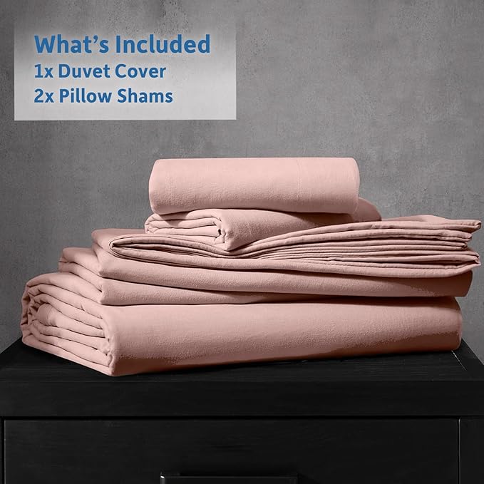 Nestl Blush Pink Duvet Cover King Size - Soft Prewashed King Duvet Cover Set, 3 Piece, with Zipper Closure, 1 Duvet Cover 104x90 inches and 2 Pillow Shams