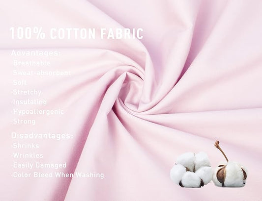 Sunflower Body Pillowcase 100% Cotton Long Pillow Cover/Case Envelope Closure 1 Pack, 20×54 inches Light Pink, Soft and Breathable