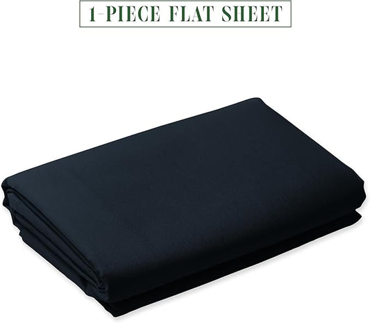 Luxury Flat Sheet on Amazon Elegant Comfort Wrinkle-Free 1500 Premier Hotel Quality 1-Piece Flat Sheet, King Size, Black