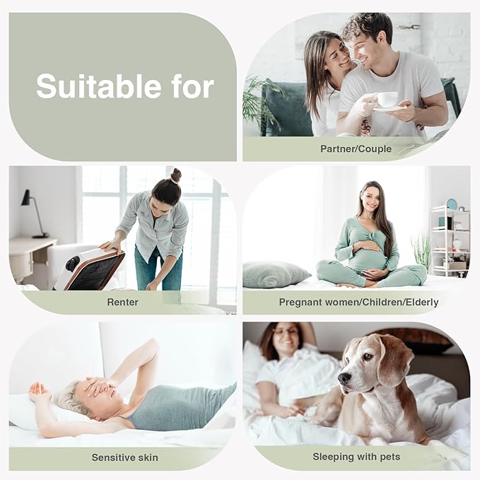 Novilla King Mattress Topper, Soft Pillow Top for Dorm Bed, Breathable Quilted Mattress Pad Cover with Deep Pocket, Down Alternative Fill, Machine Washable Back to School Essentials