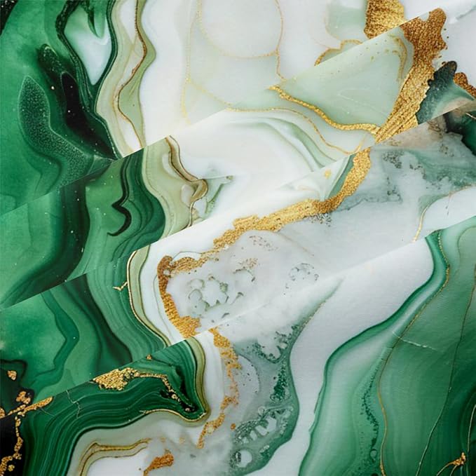 Green Marble Comforter Set King Size,Emerald Green Marble Print Bedding Set,Green White Gold Watercolor Fluid Luxury Bedding Decor Abstract Comforter with 2 Pillowcases