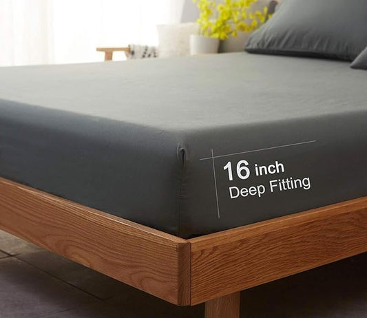 Top Split Flex Head King Size Sheet Set - Egyptian Quality Ultra-Soft Bed Sheets - Double Brushed - Deep Pockets- Easy Fit - 4 Piece Set- Fade Resistant - Gold