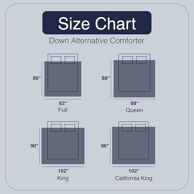 Casual Living Duvet Insert King Comforter Cooling Blanket Lightweight Hypoallergenic Reversible White Comforter with Box Stitching Fluffy Bedding Down Alternative Machine Washable, King, White