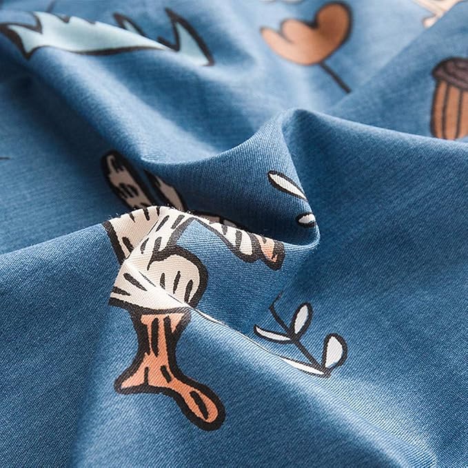 Houseri Blue Bear Comforter Sets Queen Boys Cartoon Bear Comforter Full Fox Rabbit Animal Bedding Sets Queen Teens Woodland Forest Comforter Sets Full Size 3 Piece Quilts Soft