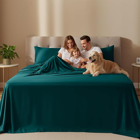 Utopia Bedding Twin Sheet Set – 3 Piece Bed Sheets for Twin Size Bed, Soft and Breathable Microfiber, Includes 1 Fitted Sheet, 1 Flat Sheet and 1 Pillowcase (Teal Green)