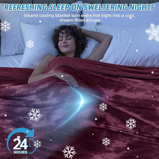 inhand Cooling Blanket King Size (90"x108"), Cooling Blankets for Hot Sleepers, Absorbs Heat to Keep Adults Cool for Summer Nights Sweats, Thin Cold Lightweight Blanket for Couch Bed, All Season Use