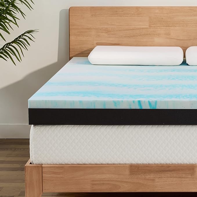 Extra Firm Mattress Topper California King Size 3 Inch, Pain Relieving Foam Bed Topper for Extra Support, Gel Memory Foam&High-Density Foam Mattress Pad, CertiPUR-US Certified