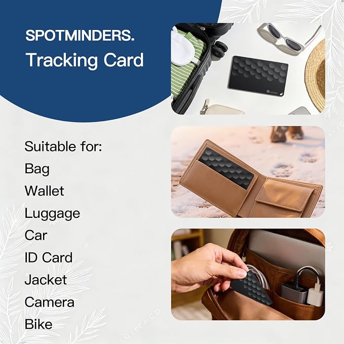 2026 Apple MFi Certified Wallet Tracker Smart Card for Find My iPhone Ultra Thin Air Tracker Tag for Travel, 5 Years+ Staying Power, IP69 Waterproof, Key Finder & Item Locator for Keys, Bags, Passport