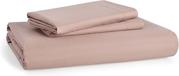 Bedsure Duvet Cover Queen Size - Soft Double Brushed Bedding Set for Kids & Adults, Zipper Closure, 3 Pieces, Includes 1 Duvet Cover (90"x90") & 2 Pillow Shams, NO Comforter, Dusty Rose