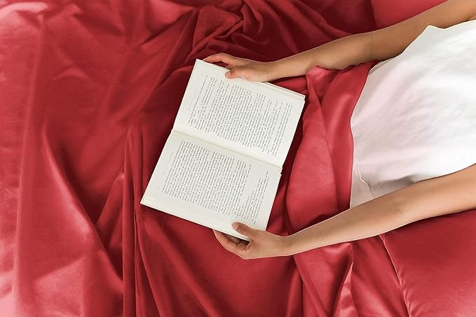 King 6 Piece Sheet Set - Comfy Breathable & Cooling - Ultra Soft Hotel Luxury Bedding Set with 8-16 Inch Deep Pockets - 1 Flat & 1 Fitted Sheet & 4 Pillowcases - Cozy, Wrinkle Free & Easy Care - Red