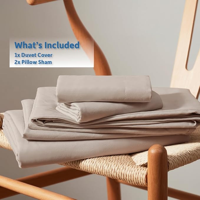 Nestl Linen California King Duvet Cover Sets - Soft Double Brushed Cal King Duvet Cover, 3 Piece, with Button Closure, 1 Duvet Cover 104x98 inches and 2 Pillow Shams