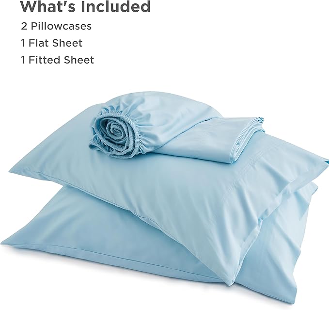 Bedsure California King Sheet Sets, Cooling Sheets, Rayon Derived from Bamboo, PureWoven, Breathable & Soft, Deep Pocket Up to 16 Inches, Hotel Luxury Silky Bedding for Hot Sleepers, Aqua
