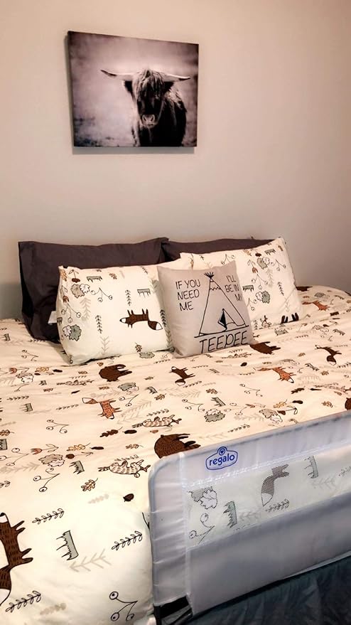 Houseri Beige Bear Comforter Set Queen Teen Girls Woodland Kawaii Fox Rabbit Cartoon Bedding Sets Full Size Boys Animal Patterned Comforter Comfy Soft Forest Theme Dorm Bed Quilt Blanket Full 3 PCS