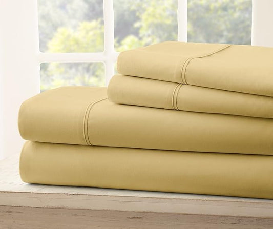 Split King Size Sheet Set - Egyptian Quality Ultra-Soft Bed Sheets - Double Brushed - Deep Pockets- Easy Fit - 5 Piece Set- Fade Resistant