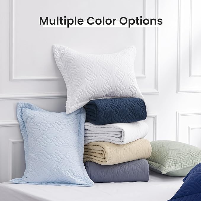 Love's cabin Twin Quilt Bedding Set Camel Bedspreads - Soft Bed Summer Lightweight Bedspread Comforter - Wave Pattern Bedding Coverlet for All Season - 2 Pieces (1 Quilt, 1 Pillow Sham)