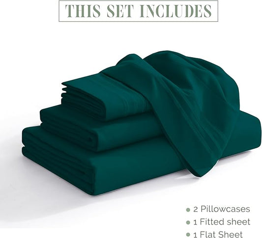 Elegant Comfort Luxurious 1500 Premium Hotel Quality Microfiber 4-Piece Sheet Set, 18-24 Inches Deep - Extra Deep Pocket Sheets - Ultra Soft 4PC Deep Pocket Sheets, King, Marine Teal