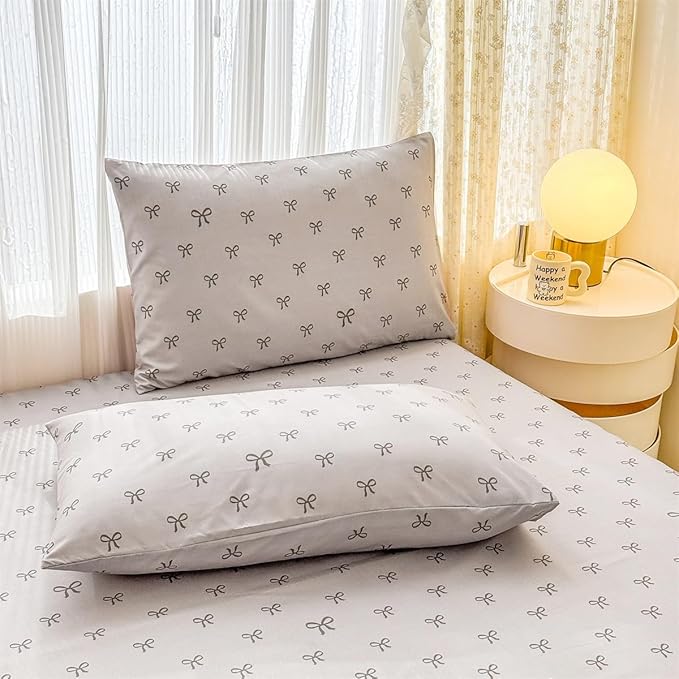White Queen Comforter Set Black Bow Comforter Set Queen Size, Quilt Bedding Set 3 Pieces, Soft Lightweight Comforter(90‘’ x 90‘’) for Girl All Season & 2 Pillowcases(30‘’x20‘’)
