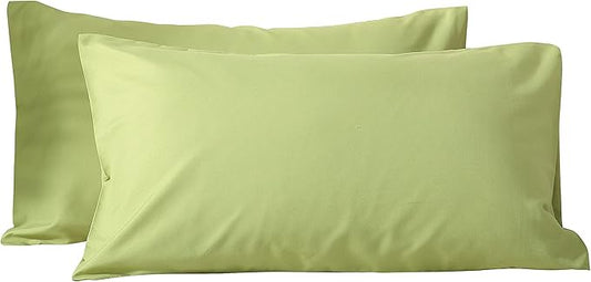 Evolive Ultra Soft Brushed Microfiber Standard Size 20"x30" Pillowcases Pair Set of 2 with Envelope Closure (20"x30" Standard, Sage)