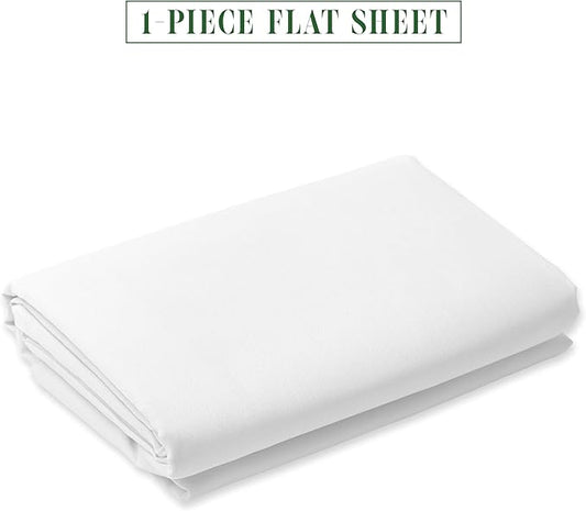 Luxury Flat Sheet on Amazon Elegant Comfort Wrinkle-Free 1500 Premier Hotel Quality 1-Piece Flat Sheet, California King Size, White