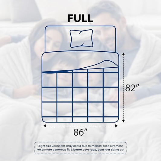 Utopia Bedding Comforters Full Size, All Season Duvet Insert, Down Alternative Box Stitched Bed Comforter with Corner Tabs, Machine Washable (White, Pack of 4)