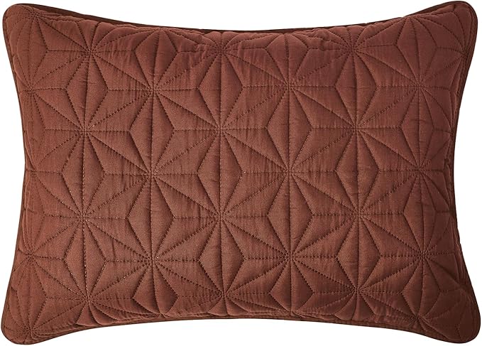 VCNY Home Orange Quilt Set for Queen Bed, 3-Piece Bedspread Coverlet and Shams, Soft Bedding Comforter Alternative for All Seasons (Kaleidoscope, Full/Queen)