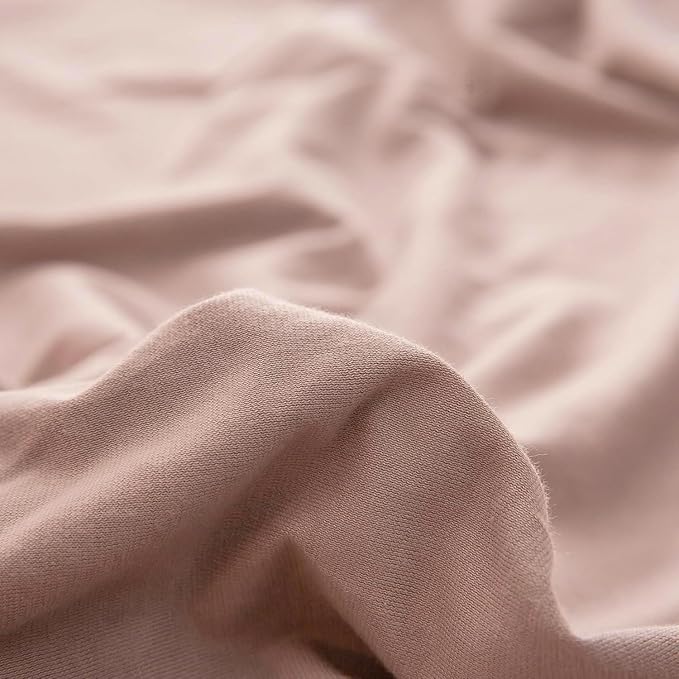 PURE ERA Jersey Knit Pillowcases 100% T-Shirt Cotton Super Soft Comfy Breathable, Set of 2, Queen 20" x 30", Solid Petal Pink