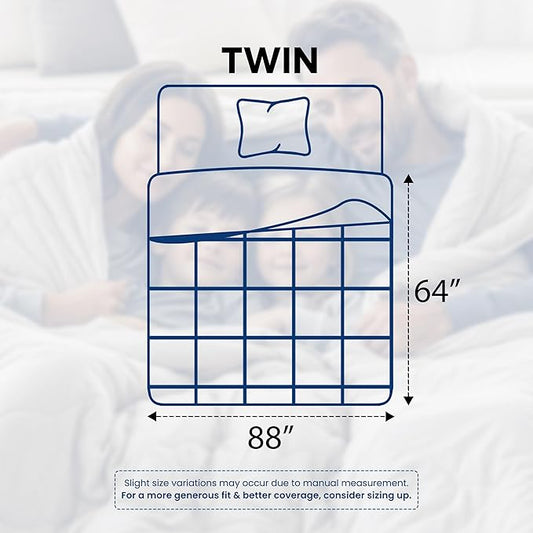 Utopia Bedding Comforters Twin Size, All Season Duvet Insert, Down Alternative Box Stitched Bed Comforter with Corner Tabs, Machine Washable (White)