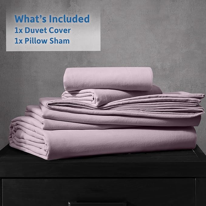 Nestl Dusty Purple Duvet Cover King Size - Soft Prewashed King Duvet Cover Set, 3 Piece, with Zipper Closure, 1 Duvet Cover 104x90 inches and 2 Pillow Shams