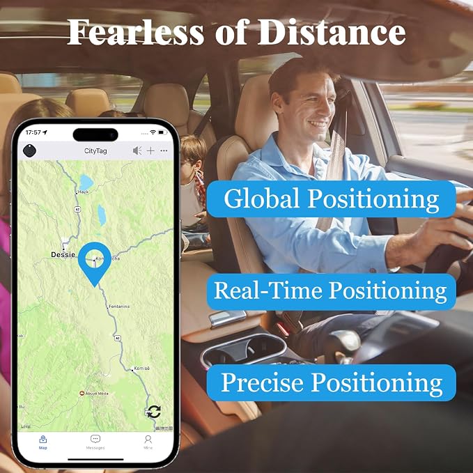 GPS Tracker for Vehicles,Mini Hidden Magnetic Car GPS Tracking,Full Global Coverage Location GPS Tracker for Cars,Assets,Pets,Kids,Elderly. No Subscription Required,No Monthly Fee,No SIM Card Required