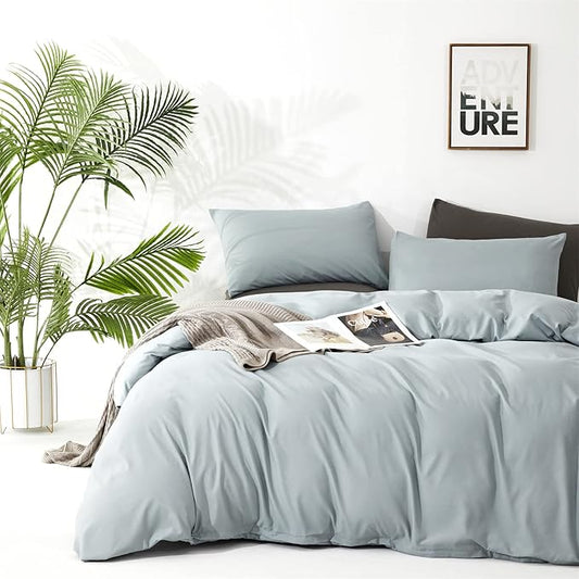 Houseri Light Blue Cal King Comforter Set - Modern Blue Bedding - Cali King Size - Quilts Included