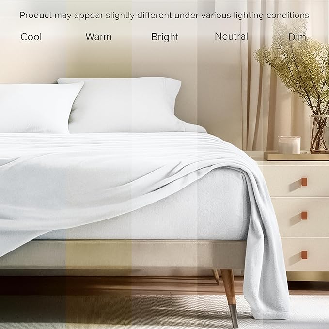 Bare Home Super Soft Fleece Sheet Set - Twin Size - Extra Plush Polar Fleece, No-Pilling Bed Sheets - All Season Cozy Warmth (Twin, White)
