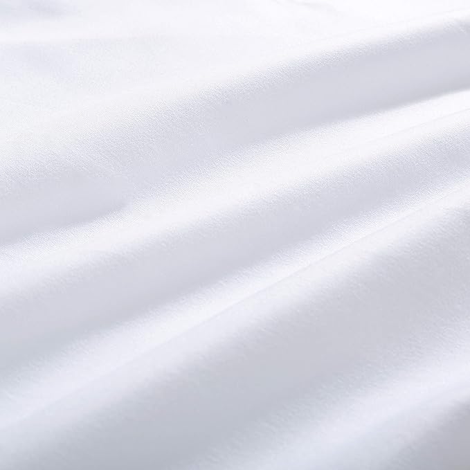 Evolive Ultra Soft Brushed Microfiber King Size 20"x40" Pillowcases Pair with Envelope Clousure Set of 2 (20"x40" King, White)