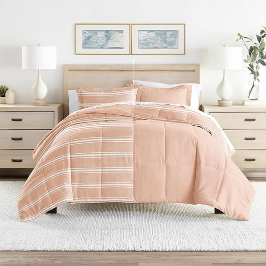 Linen Market Reversible King Size Comforter Set (3 Piece) - Bring Luxury Home with Our Soft and Lightweight Down Alternative Comforter King Set - This Includes Your King Comforter and 2 Pillow Shams