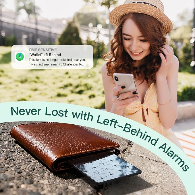 2026 Apple MFi Certified Wallet Tracker Smart Card for Find My iPhone Ultra Thin Air Tracker Tag for Travel, 5 Years+ Staying Power, IP69 Waterproof, Key Finder & Item Locator for Keys, Bags, Passport