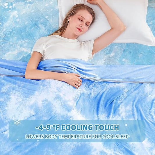 inhand Cooling BlanketTwin XL Size (60"x90"), Cooling Blankets for Hot Sleepers, Absorbs Heat to Keep Adults Cool for Summer Nights Sweats, Thin Cold Lightweight Blanket for Couch Bed, All Season Use