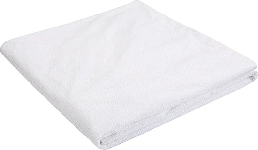 Amazon Basics Waterproof Breathable Mattress Protector, Full Size, 18 inch Deep, Machine Washable, White